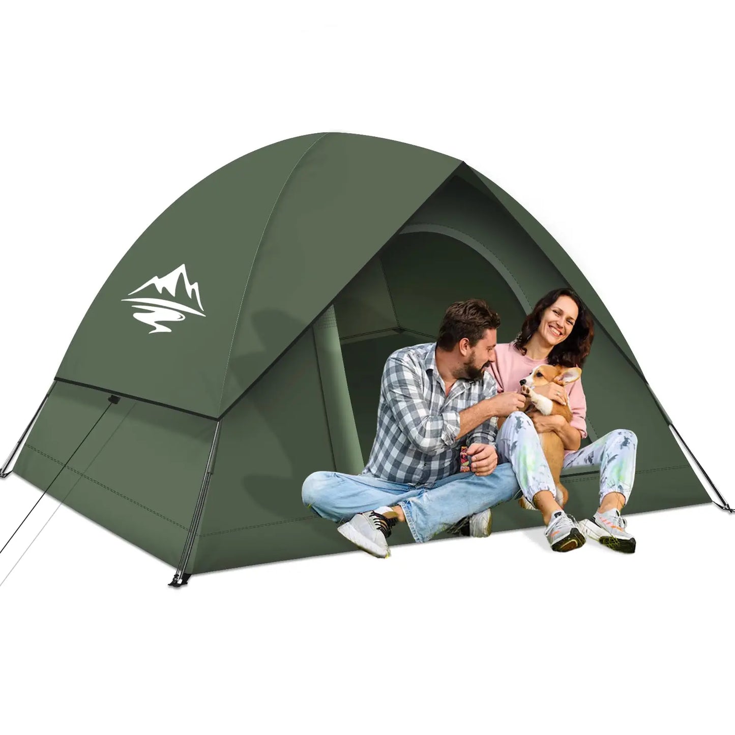 Tents for Camping 3-4 Person with Rainfly Camping Tents 100% Waterproof Windproof Tents for Camping with Removable Rainfly