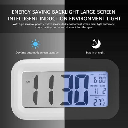 Small/Larger LED Digital Alarm Clock Backlight Snooze Mute Calendar Desktop Electronic Backlight Table Desktop Clocks