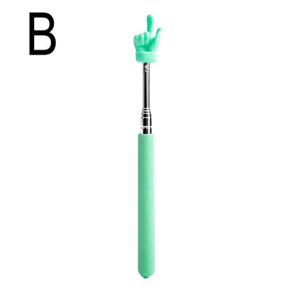 Retractable Teacher Pointer Finger Design StainlessSteel Telescopic School Teaching Pointer Stick Teacher Supplies for Classroom