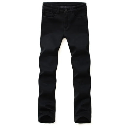 Spring Autumn Men Classic Fashion Brand Jeans Homme Man Soft Stretch Black Biker Masculino Denim Trousers Mens Pants Overalls