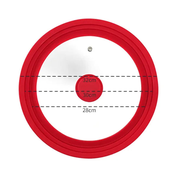 Multifunctional Tempered Glass Pot Lid Silicone Rim Cool Touch Handle Steam Dishwasher Safe Skillet Pan Cover Christmas Gift