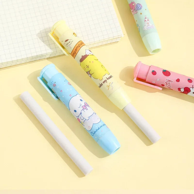 Creative Press Eraser Anime Kuromi Melody Cinnamoroll Cartoon Kawaii Stationery Gift Office School Supplies