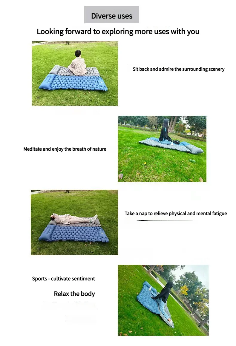 Camping sleeping mats Portable inflatable mattresses Outdoor inflatable mattresses Thickened camping Foot-operated inflatable