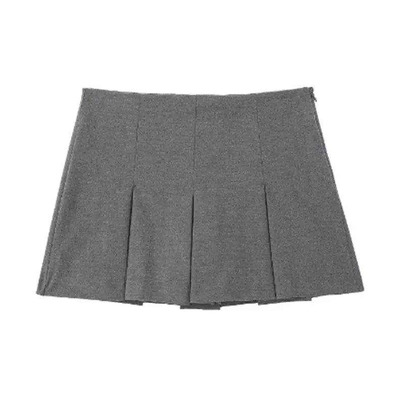 Mooyufon Fashion Women's High Waist Shorts Skirts Pleated Skirt Shorts Women Striped Bermuda Shorts Woman Casual Mini Shorts