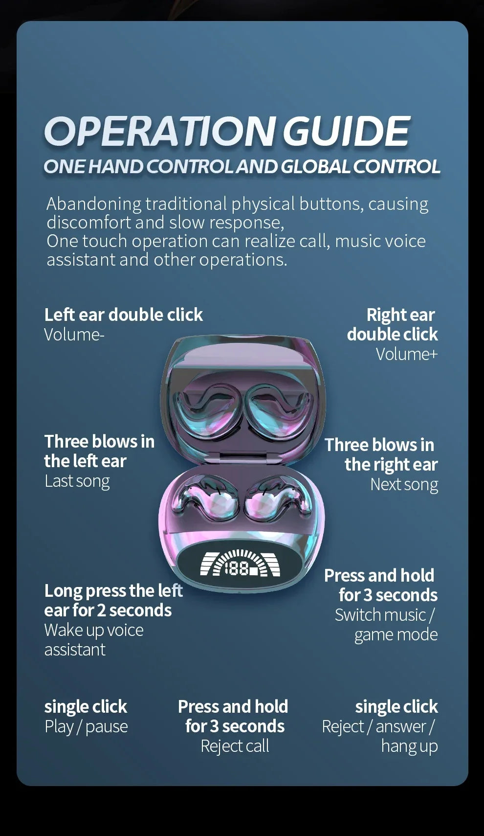 Wireless Sports Bluetooth Headphones Highend Tws Dual Ear Sleep In Ear Md538 Mini Painless Call Noise Cancelling Thin Headphones