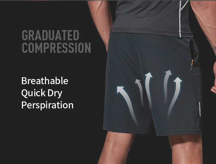 Plus Size Running Shorts Men Loose Dry Fit Basketball Gym Fitness Black Shorts Jogging Workout Athletic Bottom Zipper Pocket