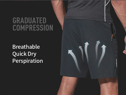 Plus Size Running Shorts Men Loose Dry Fit Basketball Gym Fitness Black Shorts Jogging Workout Athletic Bottom Zipper Pocket