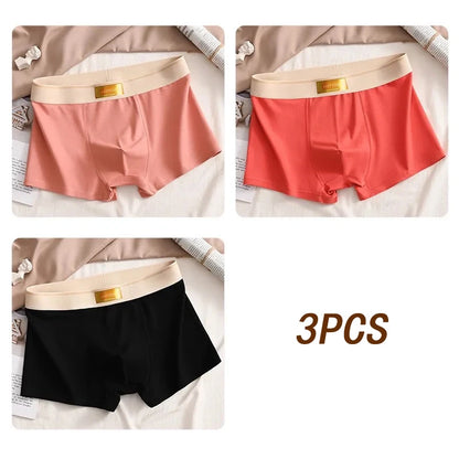 3pcs Men Underwear Cotton BoxerShorts Hombre Panties Man Breathable Underpants Sexy Sports Comfort Male Boxers Large Size L-6XL