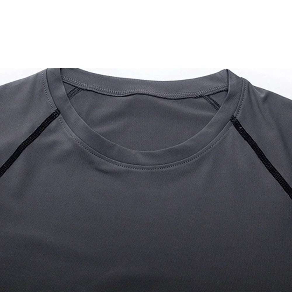 Men Compression Running T-shirt Fitness Tight Long Sleeve T-shirt Quick Dry Bodybuilding Jogging Tracksuit Homme Athletic Shirts