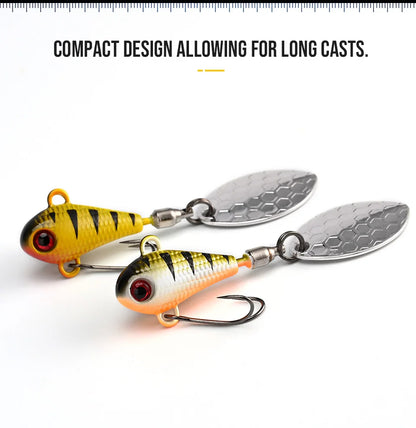 BLUX SPINTAIL Fishing Lure 4.5g 7g 11g Mag Tail Spinner Shad Metal Vib Casting Shore Jig Bait Copper Blade Spoon Freshwater Bass