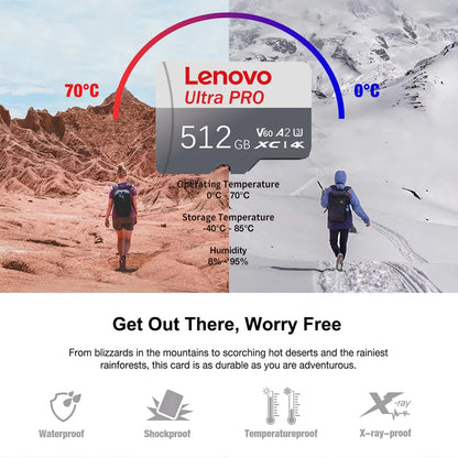 Original Lenovo Memory Card 2TB 128GB Class 10 V60 TF Card 1TB Mini SD Card 512GB 256GB A2 U3 Micro Card 2TB High Speed TF Card