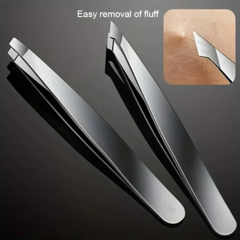 4pcs Professional Tweezers Set - Perfect For Eyebrow Hair Removal, Splinter & Ingrown Hair Removal & For Men & Women