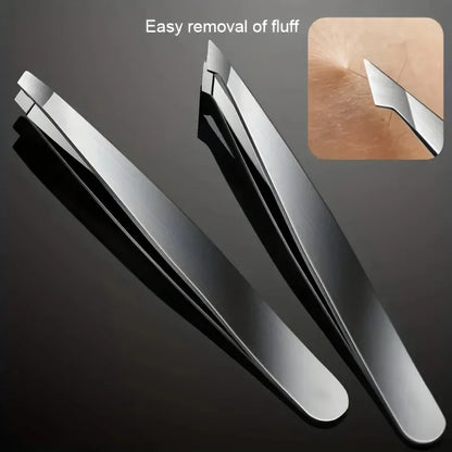 4pcs Professional Tweezers Set - Perfect For Eyebrow Hair Removal, Splinter & Ingrown Hair Removal & For Men & Women