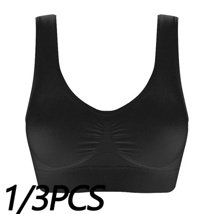 Women'S Seamless Bra For Women Crop Top Black Vertical Stripe Breathable Sports Bra Fitness Tube Tops Yoga Underwear Sports Bra