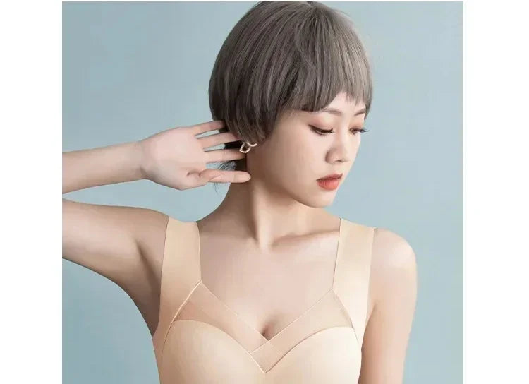 Soft Support Seamless Underwear Comfortable Gathering No Steel Ring Collection Light Thin Breathable Bra Style