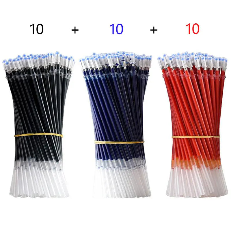 مجموعة أقلام جل تصفية، قلم حبر جاف أسود أزرق، 0.5 مم، عبوات إعادة تعبئة، أقلام كتابة لطيفة للمدارس والمكتب، أدوات مكتبية كورية لطيفة