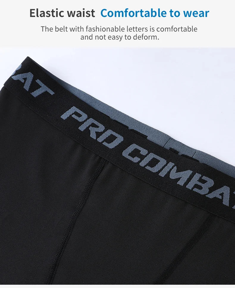 Tights Mens Spring Autumn Winter Basketball Training Elastic Fitness Base Pants Fast Dry Running Compression Long PantsIce Silk