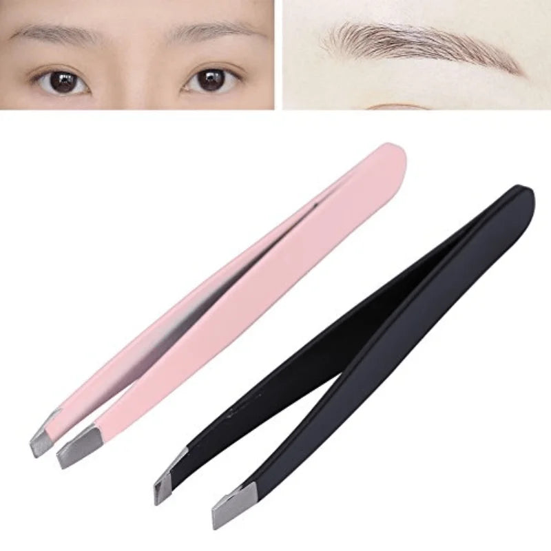 Stainless Steel Eyebrow Tweezers - Precision Hair Removal And Shaping Tool for Women and Men -  Durable And Comfortable Grip