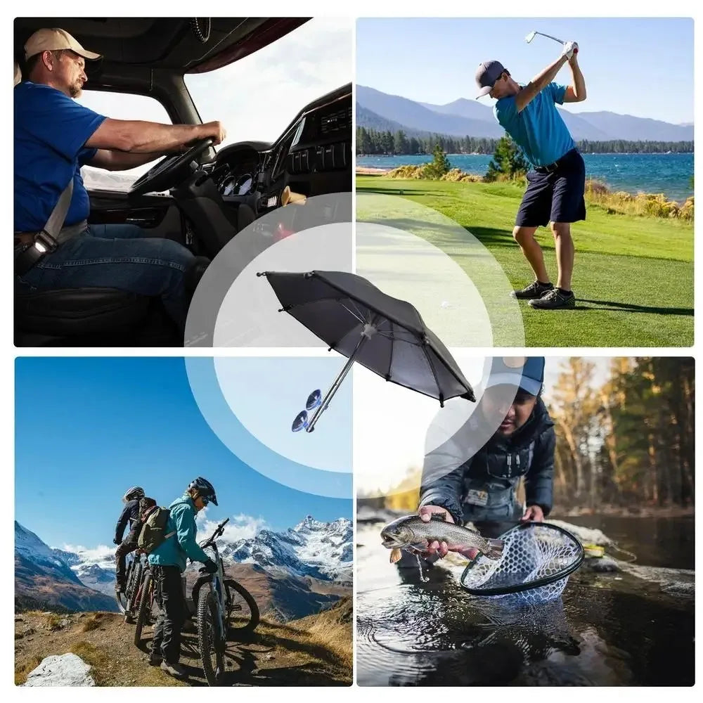 Mobile Phone Parasol Phone Umbrella For Sun Anti-Glare Sun Shade Cover Sun Shield Car Shade Visor Cell Phone Sunshade Holder