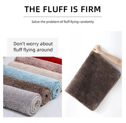 A small bathroom mat, non-slip, absorbent mat, thick U-shaped, simple solid color floor mat, toilet mat