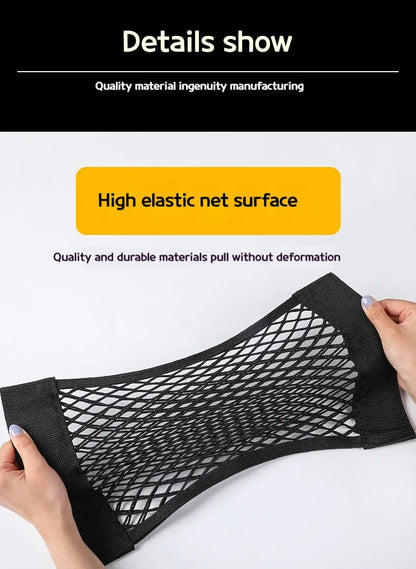 Luggage Storages Car Trunk Storage Bag Double Stretch Velcro Car Storage Net Bag Mesh Storages Net Bag Car Net