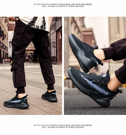 Men Sneakers 2025 Men Tennis Shoes New Fashion Spring and Summer Leisure Walking and Running Breathable Flat Bottom Gym Sports