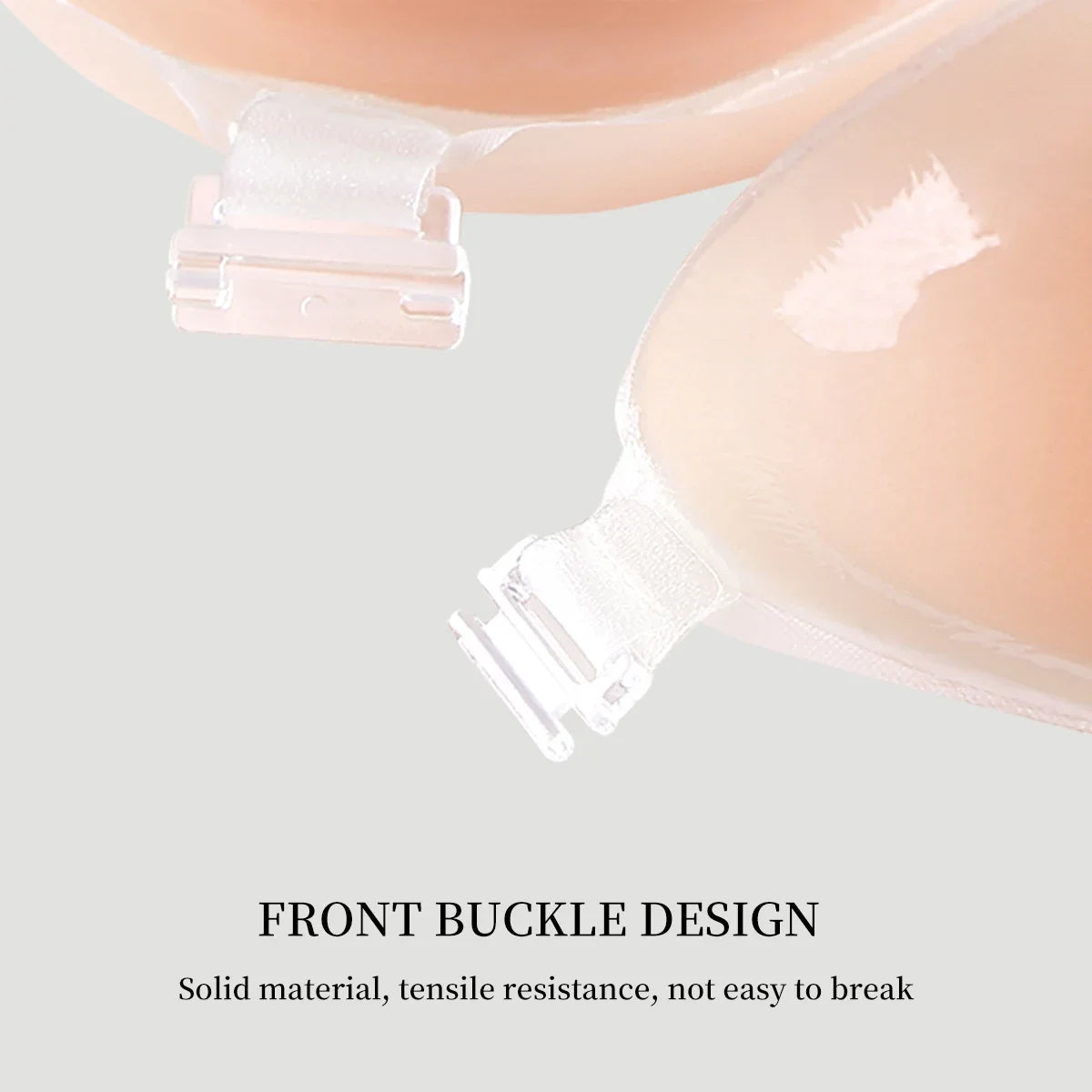 Reusable front button chest patches, silicone invisible strapless self-adhesive breast patches, women's underwear accessories