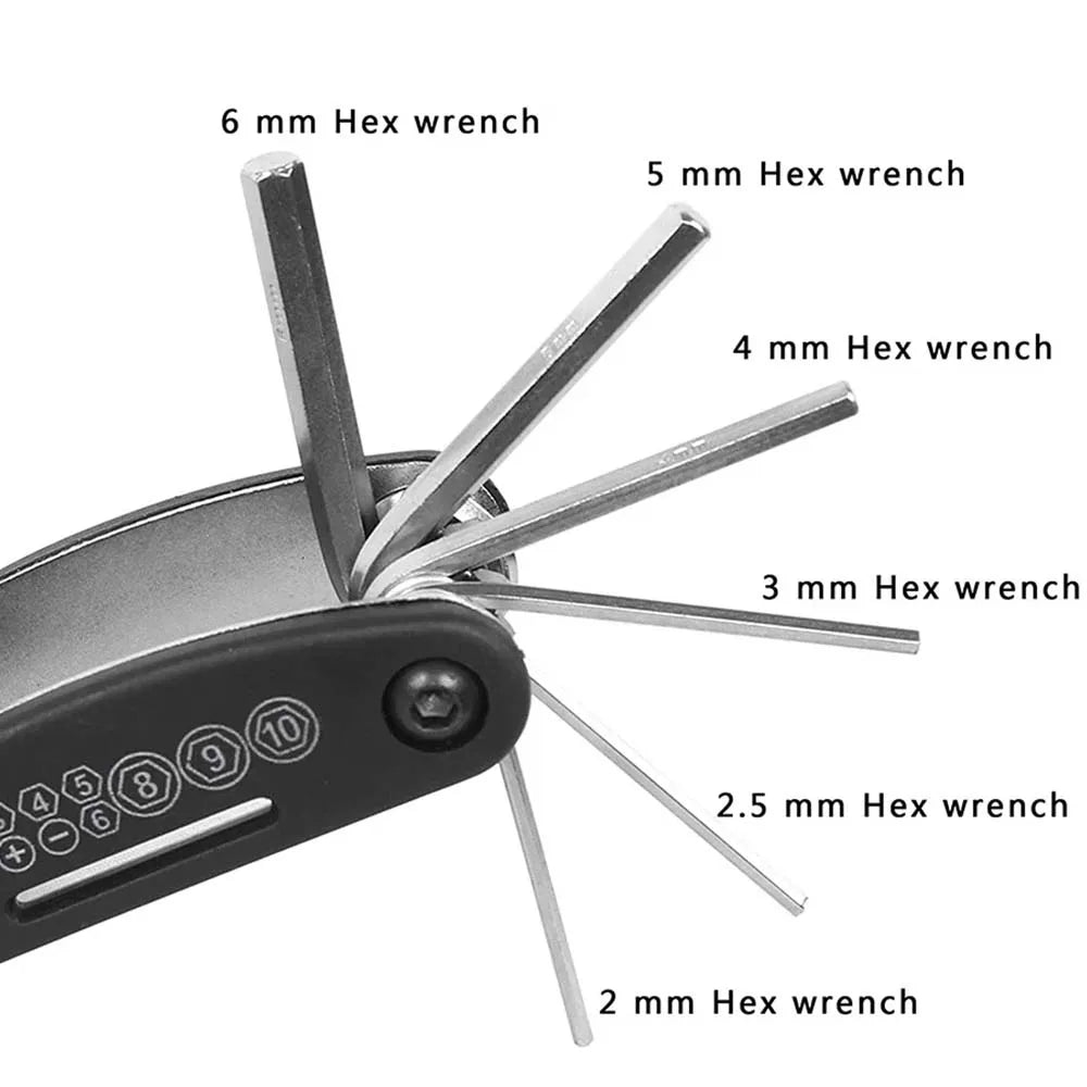 16 in 1 Mountain Bike Portable Socket Multipurpose Wrench Bicycle Multi Tool Screwdriver Motorcycle Bicycle Repair Tools