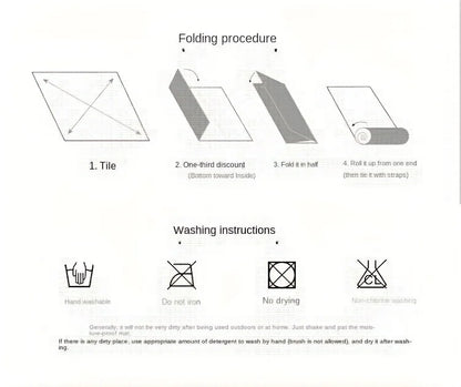 Camping Mat - Extra Thick, Machine Washable, Moisture-Resistant Picnic Blanket, Perfect for Sand, Beach, and Outdoor Adventures