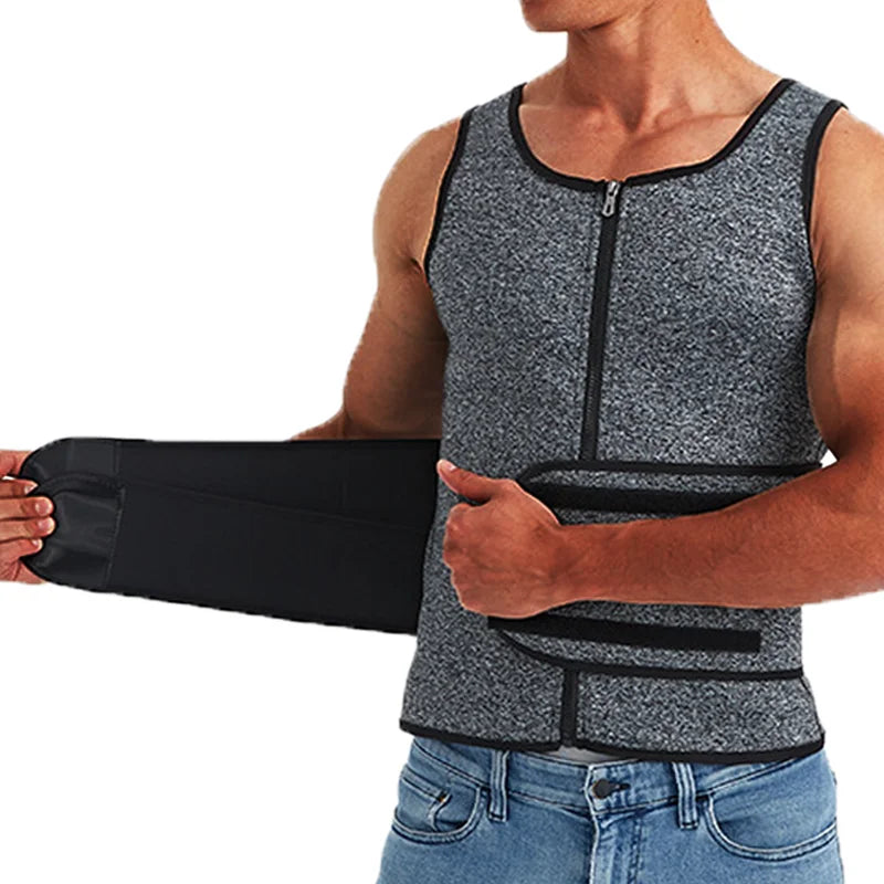 Men Body Shaper Waist Trainer Vest Slimming Shirt Sauna Sweat Vest Compression Undershirt Shapewear Fat Burner Workout Tank Tops