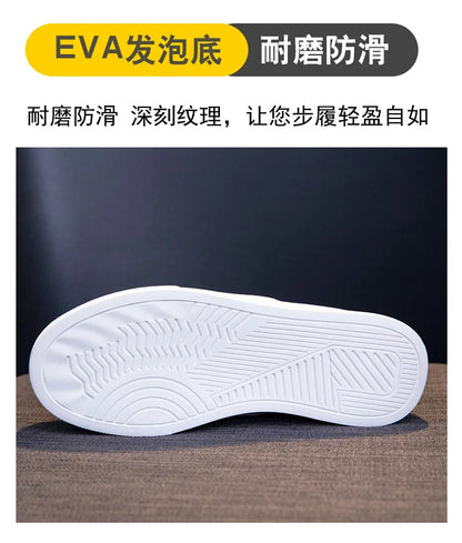 Shoes for Women Spring Leisure Sneakers New Womens Lazy Footwear Lightweight Thick Sole Genuine Leather Board Shoes Platform