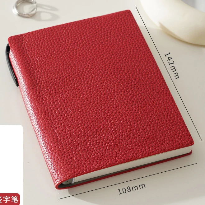 Business Office Custom Letters Notebook A6 School Student Leather Fashion Diary Books Portable Luxury Note Book Engraving Gift