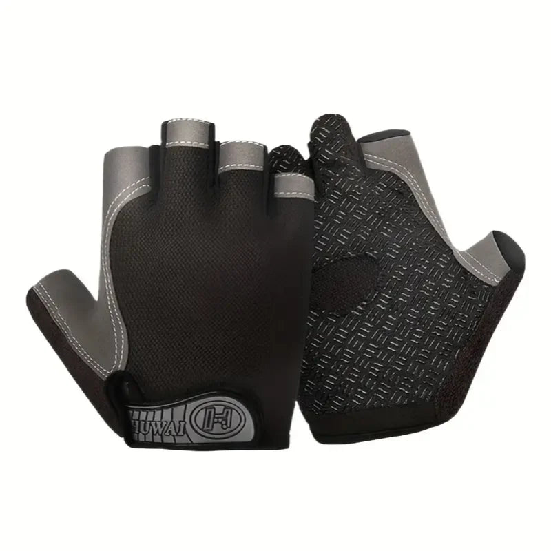 Sports Half Finger Gloves, Unisex Outdoor Cycling & Mountaineering Gloves, Fitness Breathable Shock Absorbent Non-slip Gloves