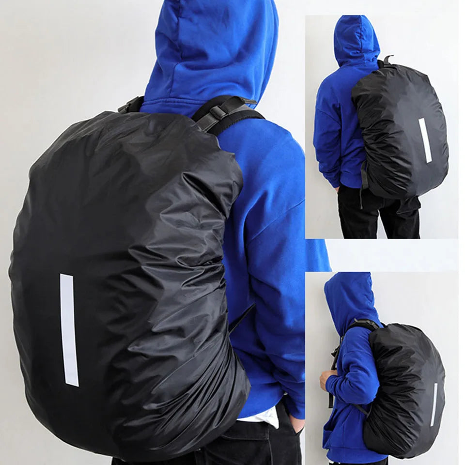 KoKossi 1Pcs 20-60L Outdoor Hiking Backpack Rain Cover Backpack Waterproof Cover Cycling Hiking Reflective Rain Cover Unisex