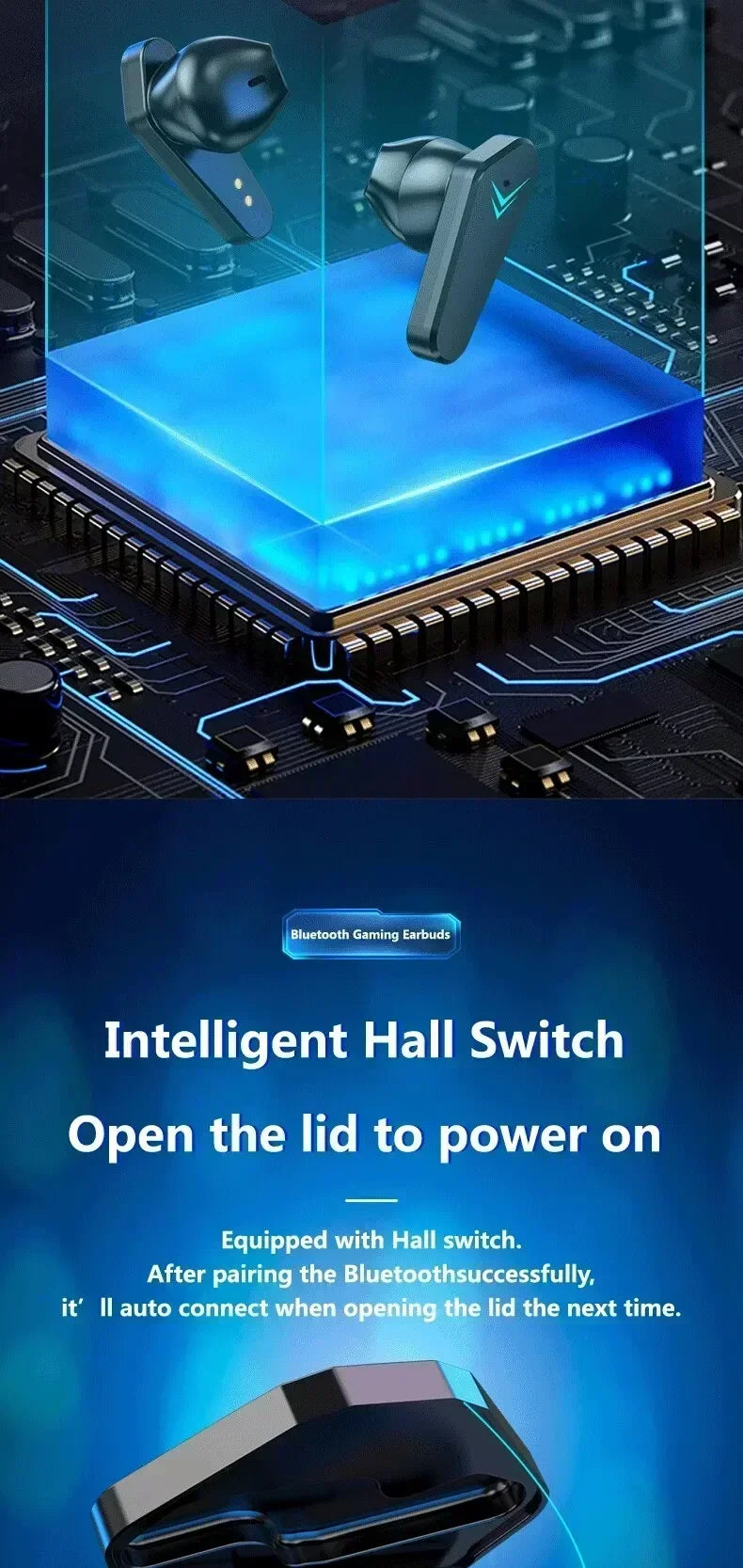 New TWS Gaming Earbuds Wireless Bluetooth Earphones With Mic  9D Stereo Music HiFi Headset For Gamer apply to smartphones