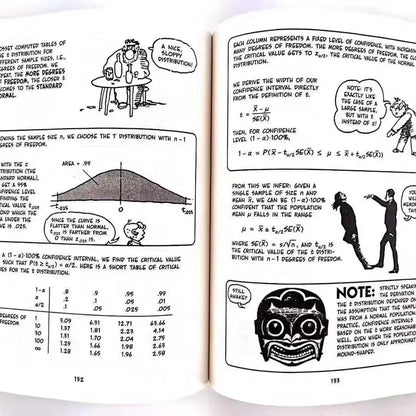 8 Books The Cartoon Guide to Statistics/Chemistry Funny Science Comics English Story Book Help Child Be Reader Early Education