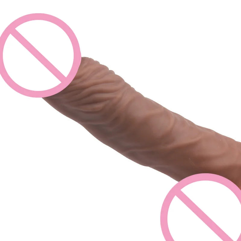 Male Silicone Penis Ring Enlargement Delayed Ejaculation Soft Realistic Penis Sleeve Extender Condom Dick Cover Case Cock Header
