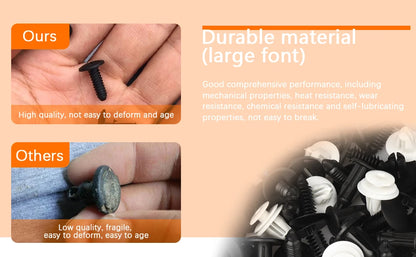 100pcs Auto Fastener Clip Kit Fender Rivet Clips Car Body Push Retainer Pin Rivet Bumper Door Trim Panel Retainer Car Clips
