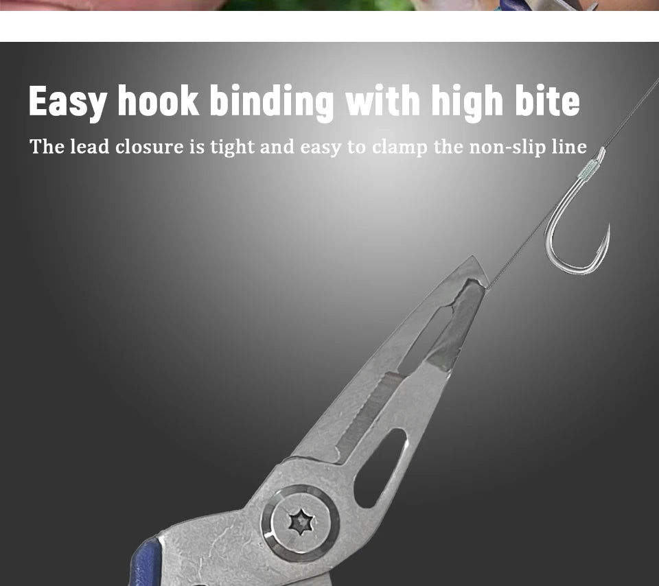 Fishing Lure Plier Scissors Return Spring Latch Bend Design Comfortable Handle Needle Nose Pliers Eagle Nose Pliers Orange