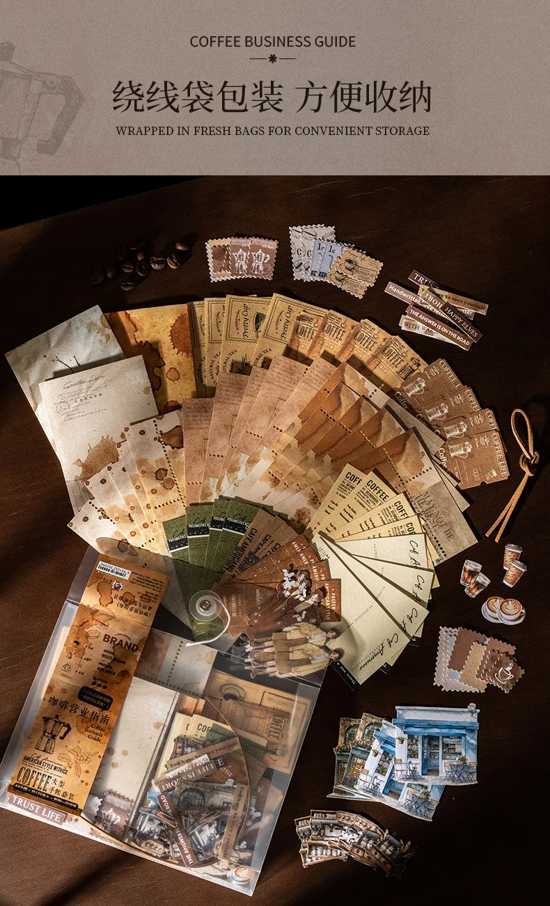 125piece Coffee Business Guide Writing Notebooks Coffee Handbook Decoration Notebooks Handbook School Large Portion