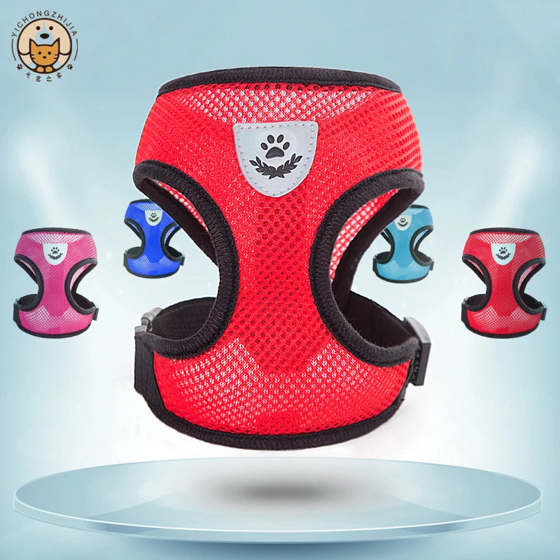 Cat Harness Vest Walking Leash For Puppy dog Collar Polyester Adjustable Mesh Dog Harness For Small Medium Pet Accessories