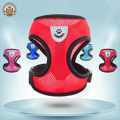 Cat Harness Vest Walking Leash For Puppy dog Collar Polyester Adjustable Mesh Dog Harness For Small Medium Pet Accessories