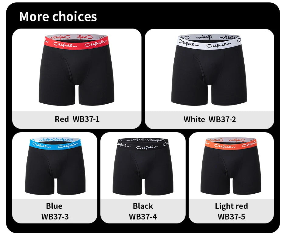 5/10 Pack Multi-size Teenagers To Adults Men's Boyshort Leisure Sports Joker Elastic Waist Long Men's Underwear Can Be Parent-ch