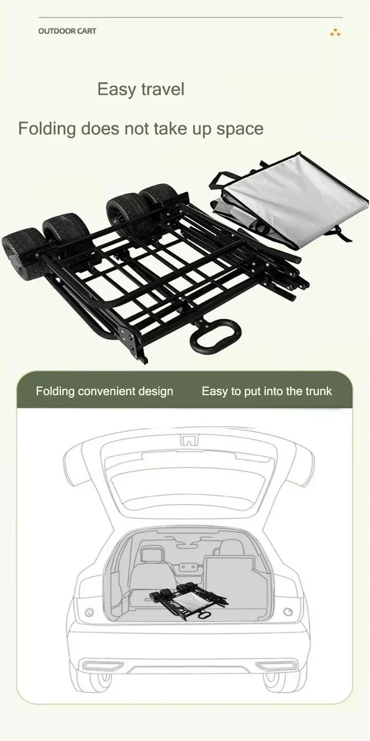 Car camping sofa handcart foldable storage outdoor children can lie down picnic campsite trailer Accessories