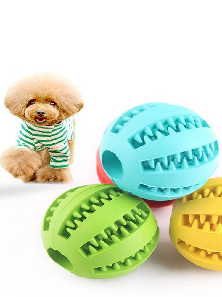 New pet leaking ball toys dogs playing with natural rubber leaking device grappling and biting and grinding elastic toys