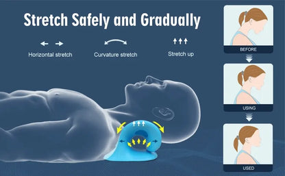 Neck and Shoulder Relaxer Cervical Traction Device for Relief and Cervical Spine Alignment Chiropractic Pillow Neck Stretcher