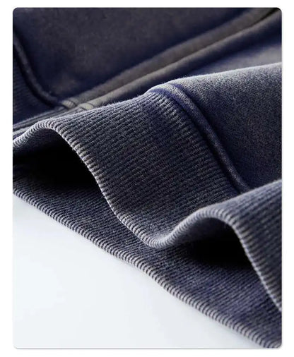 IEFB Men's Wear Wax Printing Vintage Male Hoodies Oversized Loose Zipper Water Washed Plush Sweatshirt Trendy New 9C9349