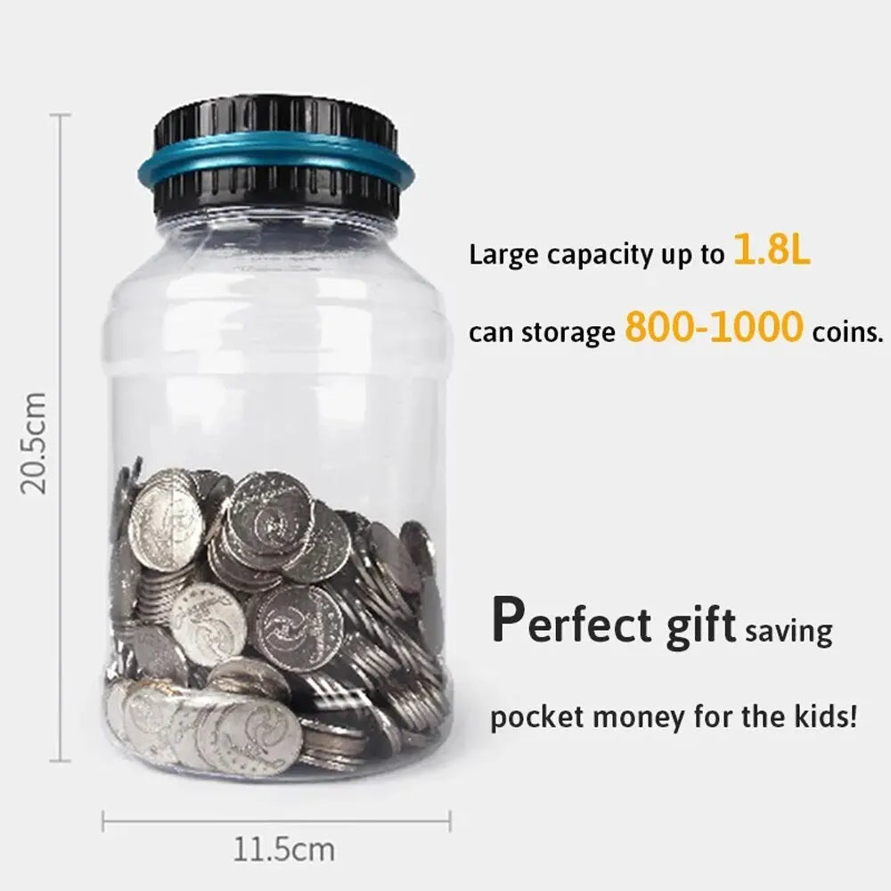 New Electronic Piggy Bank Counter Coin Digital LCD Counting Coin Money Saving Box Jar Coins Storage Box For USD EURO Money Gifts