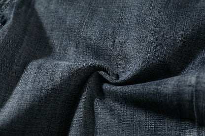 Summer Shorts Jeans Men Denim Pants Stretch Dark Blue Fashion Design Men's Jeans Slim Straight Male Short Jeans Hombre