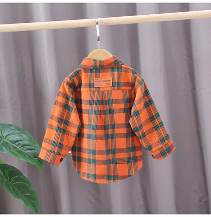 Kids Shirt Clothes Spring Thin Blouses Clothing Infant Boy Striped Cotton Tops 1 2 3 4 Years Kids Long Sleeves Shirt